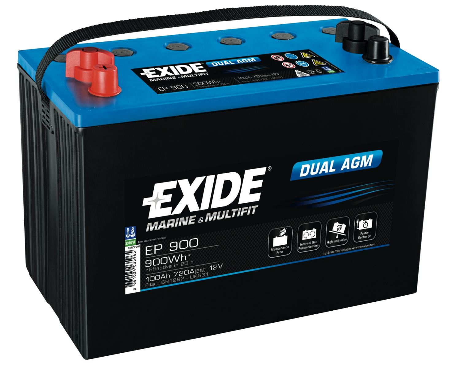 Exide Batteri DUAL-AGM-G31 - 3-4