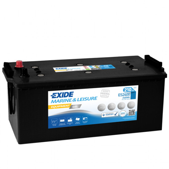 stærk Fremragende miljøforkæmper Exide Marine Gel Batteri ES2400 12V 210Ah | Solcelle.dk