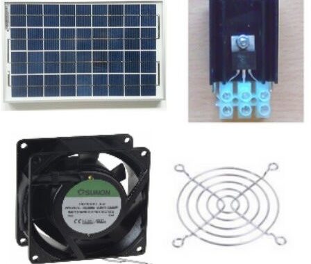 Ventilations kit med solcelle (SOLCELLE og VENTILATOR) KCVM10