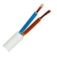 Kabel Hvid, flad HO3VVH2 2 x 0.75 mm²