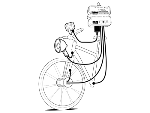 Cykel oplader med USB stik, KEMO M172