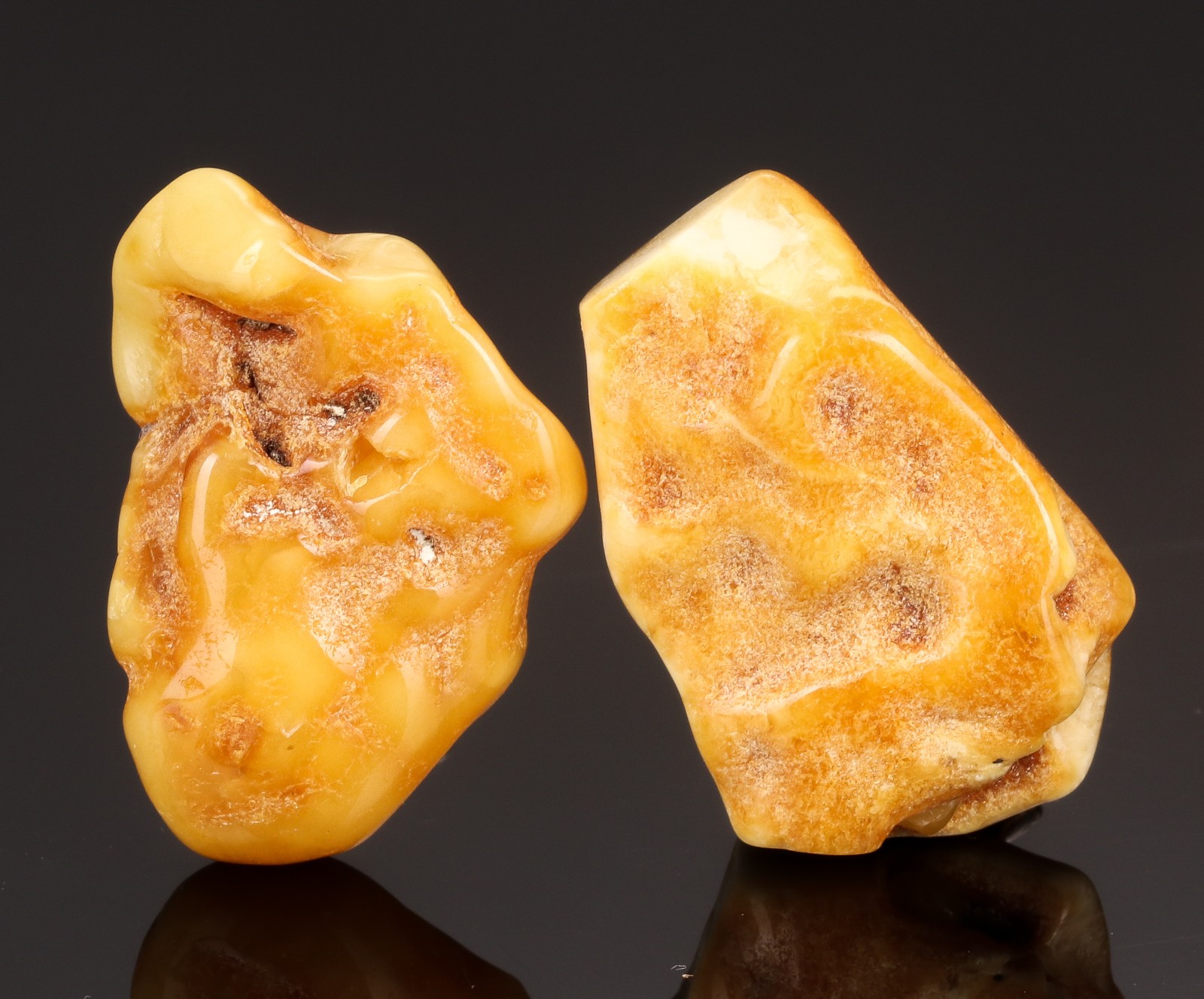 To par øreclips af sterlingsølv med mælkerav