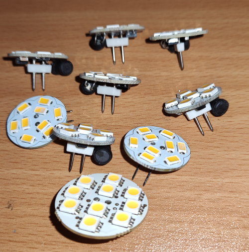 9 x SMD LED G4 SPOT 1W 2W Varm Hvid