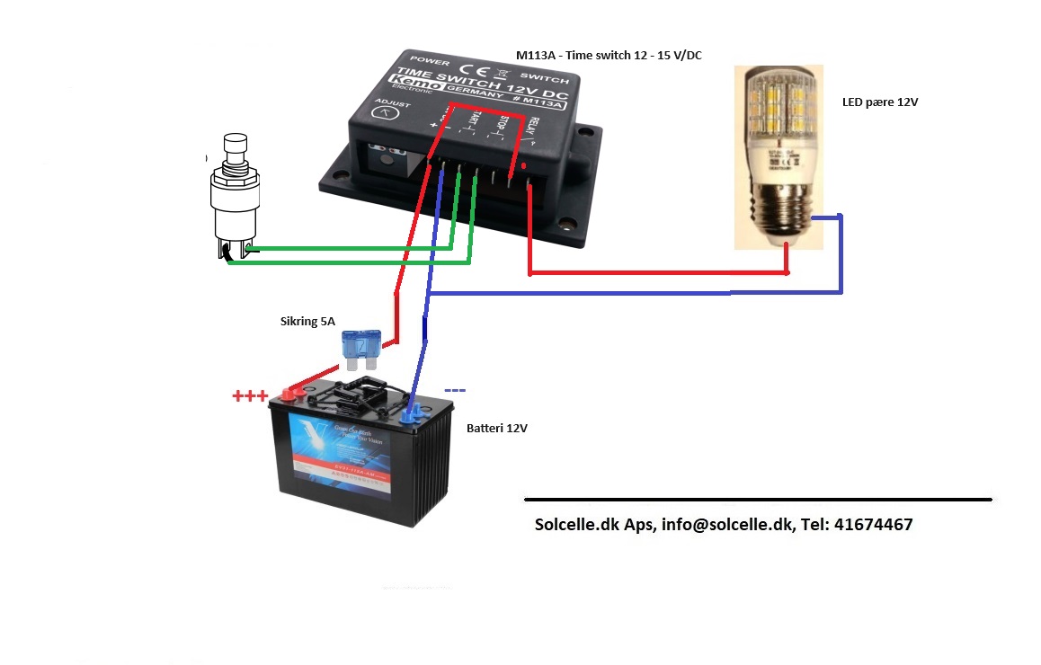 Kemo M113A - Time switch 12 - 15VDC