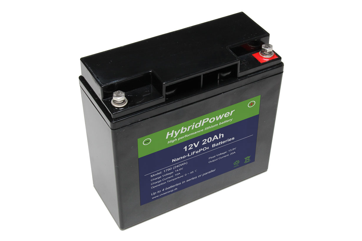 12V 20Ah LiFePO4 batteri