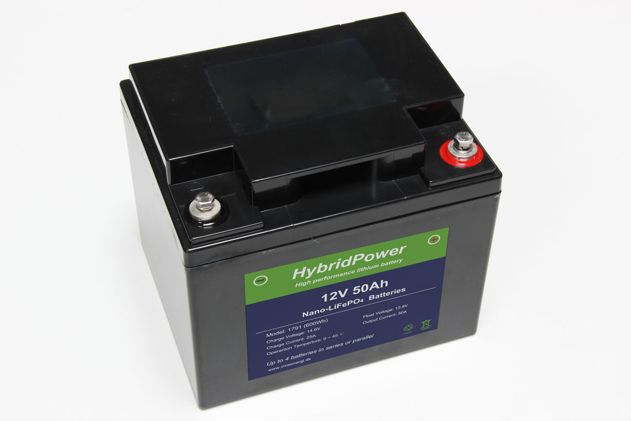 12V 50Ah LiFePO4 batteri