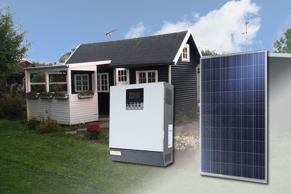 Solcelleanlæg 540W_48V med batteri og 2.400W inverter