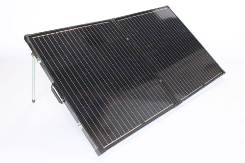 200Wp 12V solcellekuffert, sort med MPPT lader