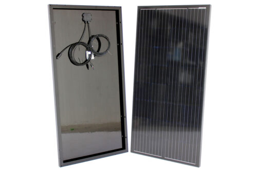 175Wp12V solpanel, sort, monokrystallinsk med 2x5m kabler