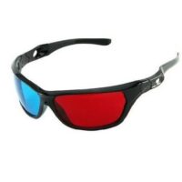 3D Briller - Plastikbriller, Rød Blå