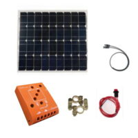 Lavpris solcelleanlæg grundpakke 90W_12V, UDEN batteri