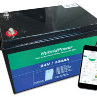 100Ah 24V LiFePO4 batteri m. BMS, frostsikring, bluetooth