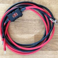 Batterikabel 2 x 6mm² 1,5m, rød_sort med sikring