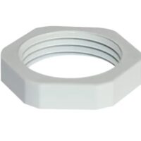 Låsemøtrik til kabelforskruning, lysegrå, Polyamid, PG21