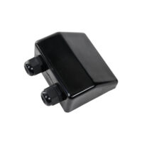 Sort kabelgennemføring 2 indgange, kabel 4-6 mm