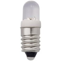 E10 LED pære, 12V DC, 0,5W, 3000K varm-hvid